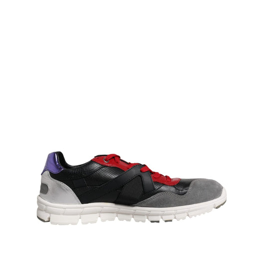 Dolce & Gabbana Multicolor Leather Suede Low Top Sneakers Shoes