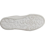 Dolce & Gabbana White Miami Leather Low Top Sneakers Shoes