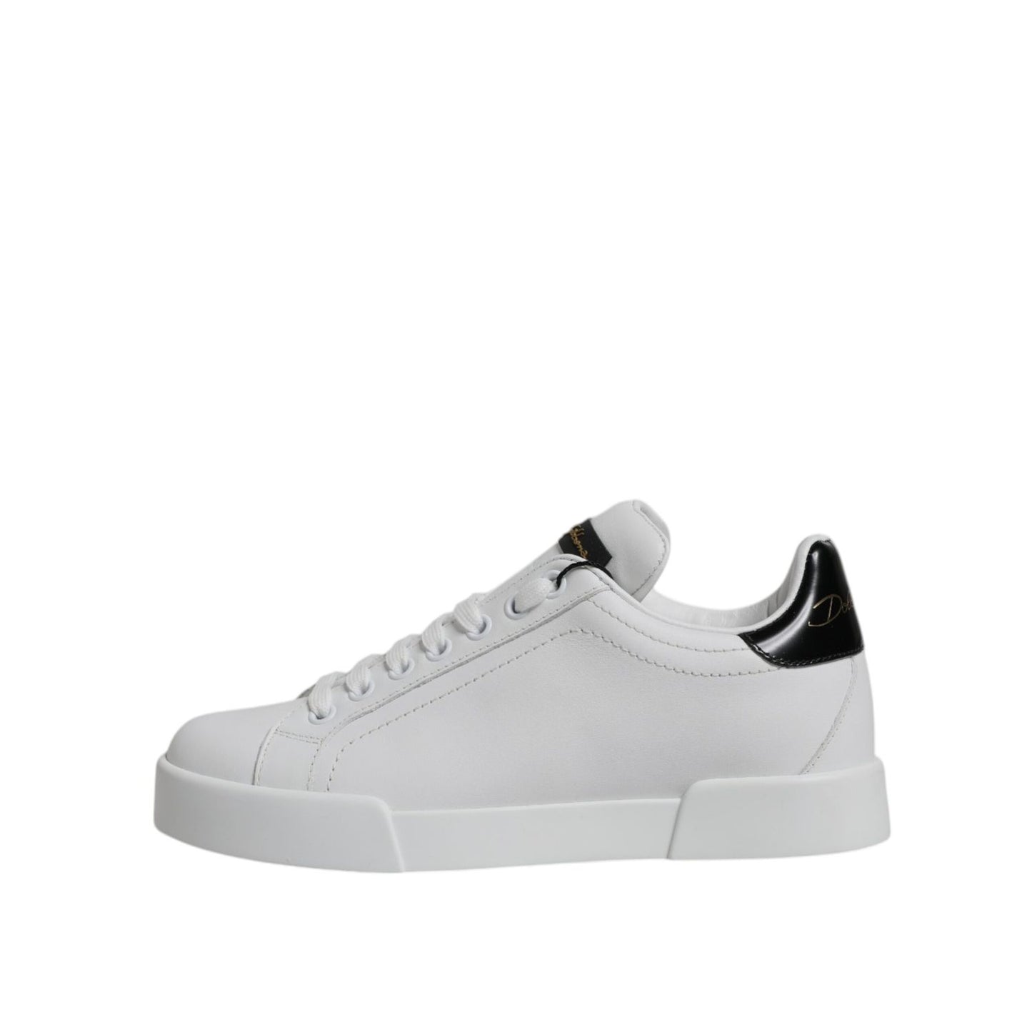 Dolce & Gabbana White Leather Classic Low Top Sneakers Shoes
