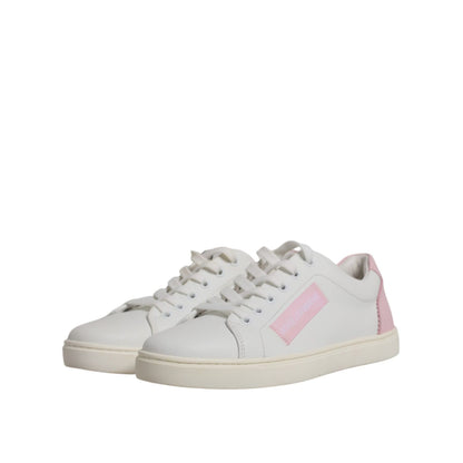 Dolce & Gabbana White Classic Calf Leather Sneakers Shoes