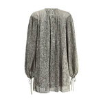 Chloé Silk lamé mini Dress CH-CH25SRO142980YY-IT38 | S