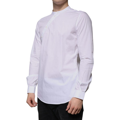 Dolce & Gabbana White Cotton Slim Fit MARTINI Dress Shirt