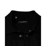 Dolce & Gabbana Black Cotton Collared Button Down Shirt
