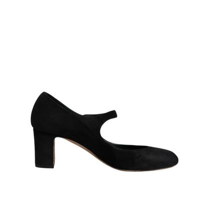Dolce & Gabbana Black Suede Leather KEIRA Heels Pumps Shoes