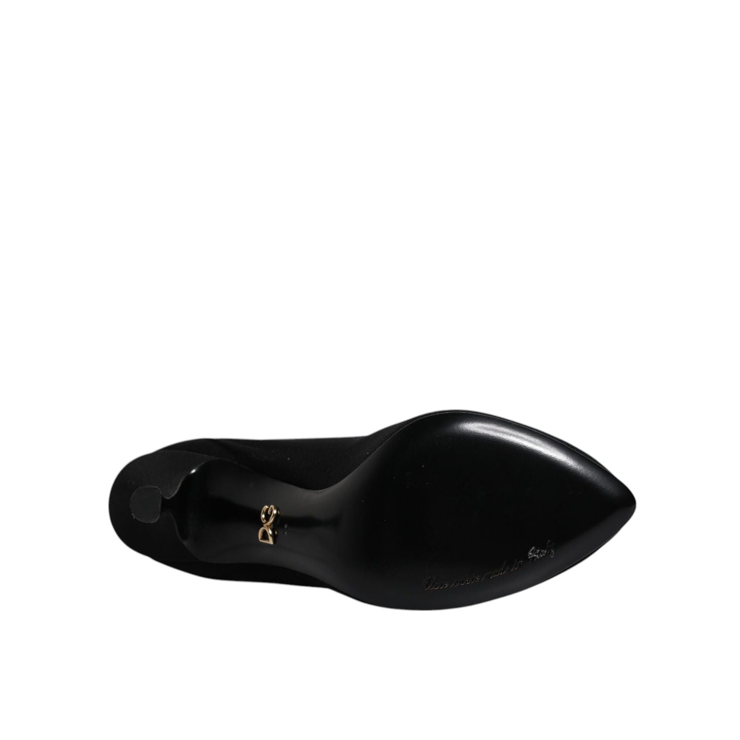 Dolce & Gabbana Black Silk Mesh Sock Style Boots Shoes