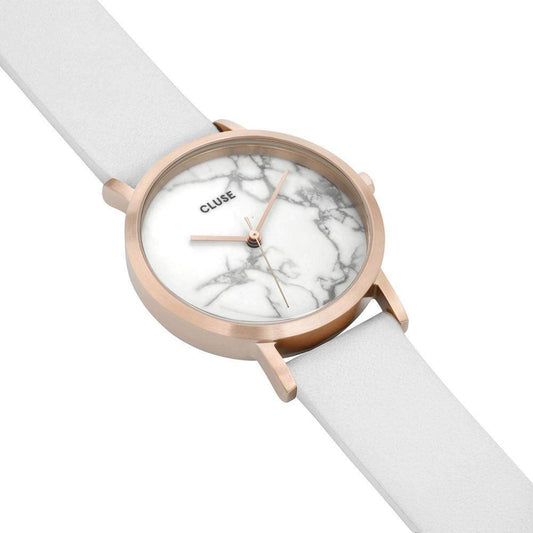 Cluse White Leather Watch CLCL40110AC
