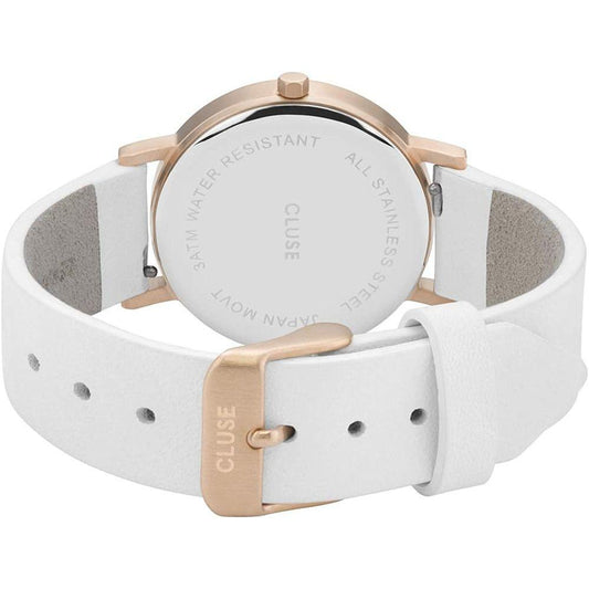 Cluse White Leather Watch CLCL40110AC
