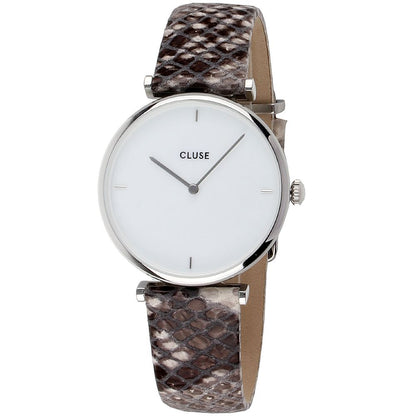Cluse Beige Leather Dress Watch