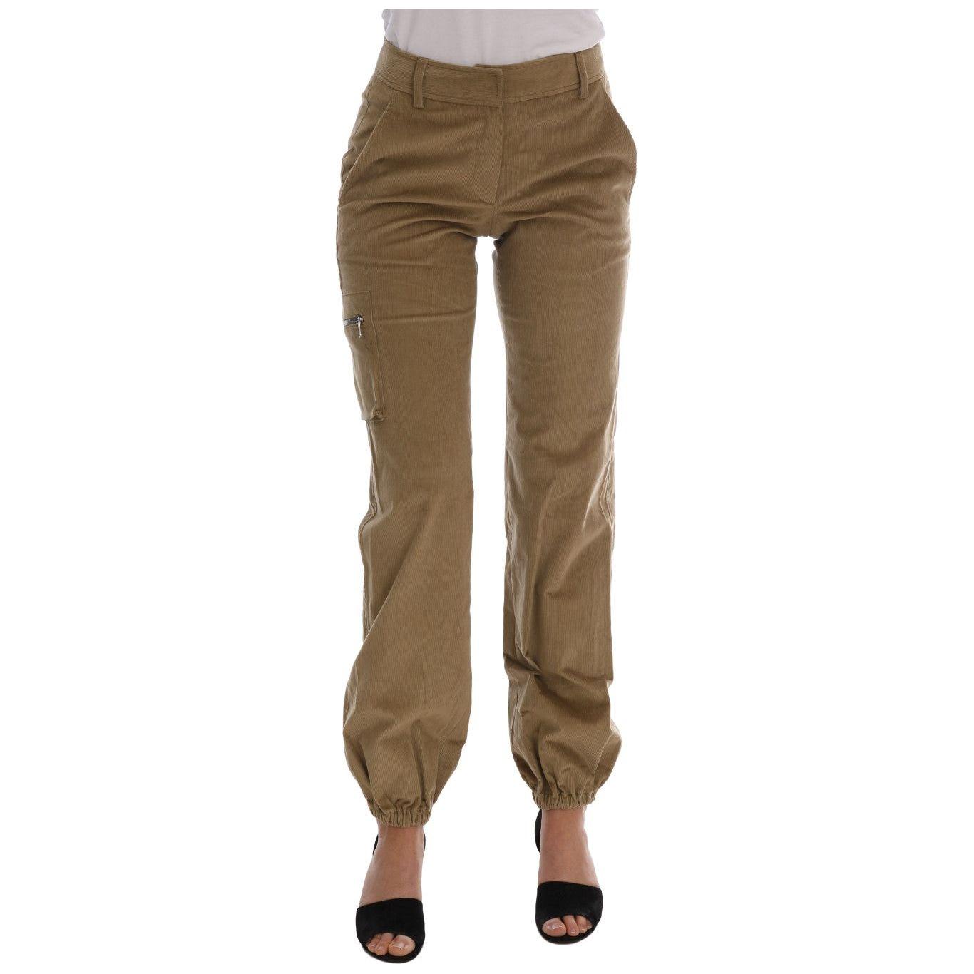 Ermanno Scervino Beige Cotton Corduroys Pants