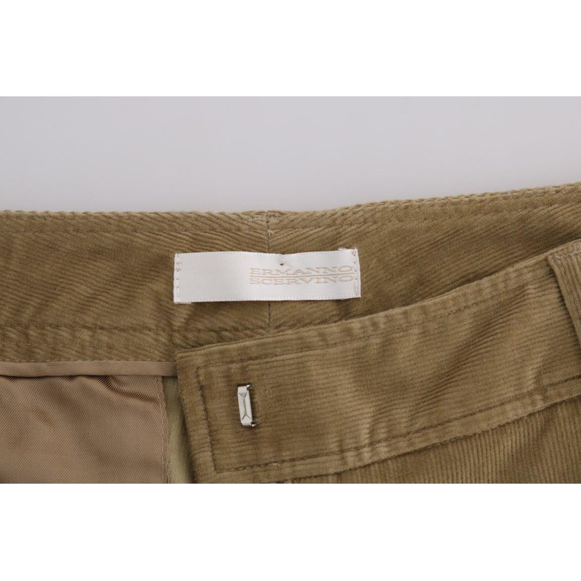 Ermanno Scervino Beige Cotton Corduroys Pants