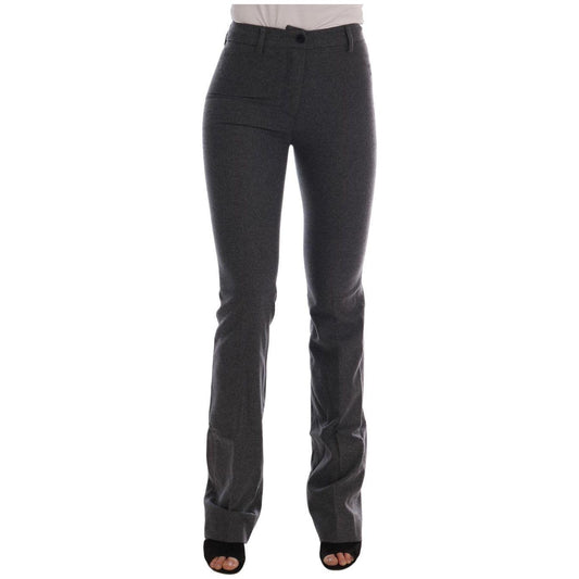 Ermanno Scervino Gray Wool Stretch Slim Pants BYX1157-1