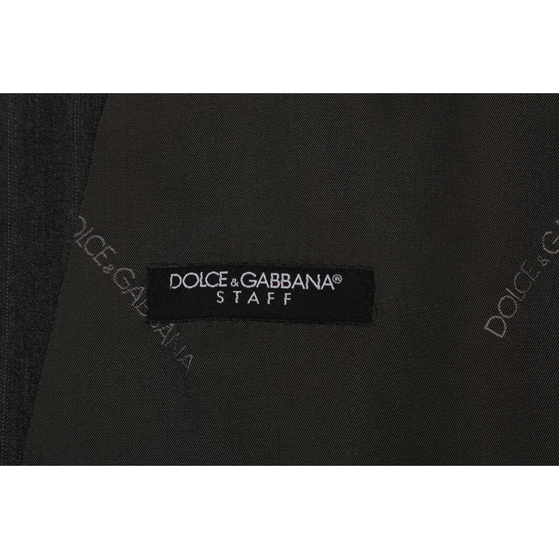 Dolce & Gabbana Gray STAFF Wool Stretch Vest