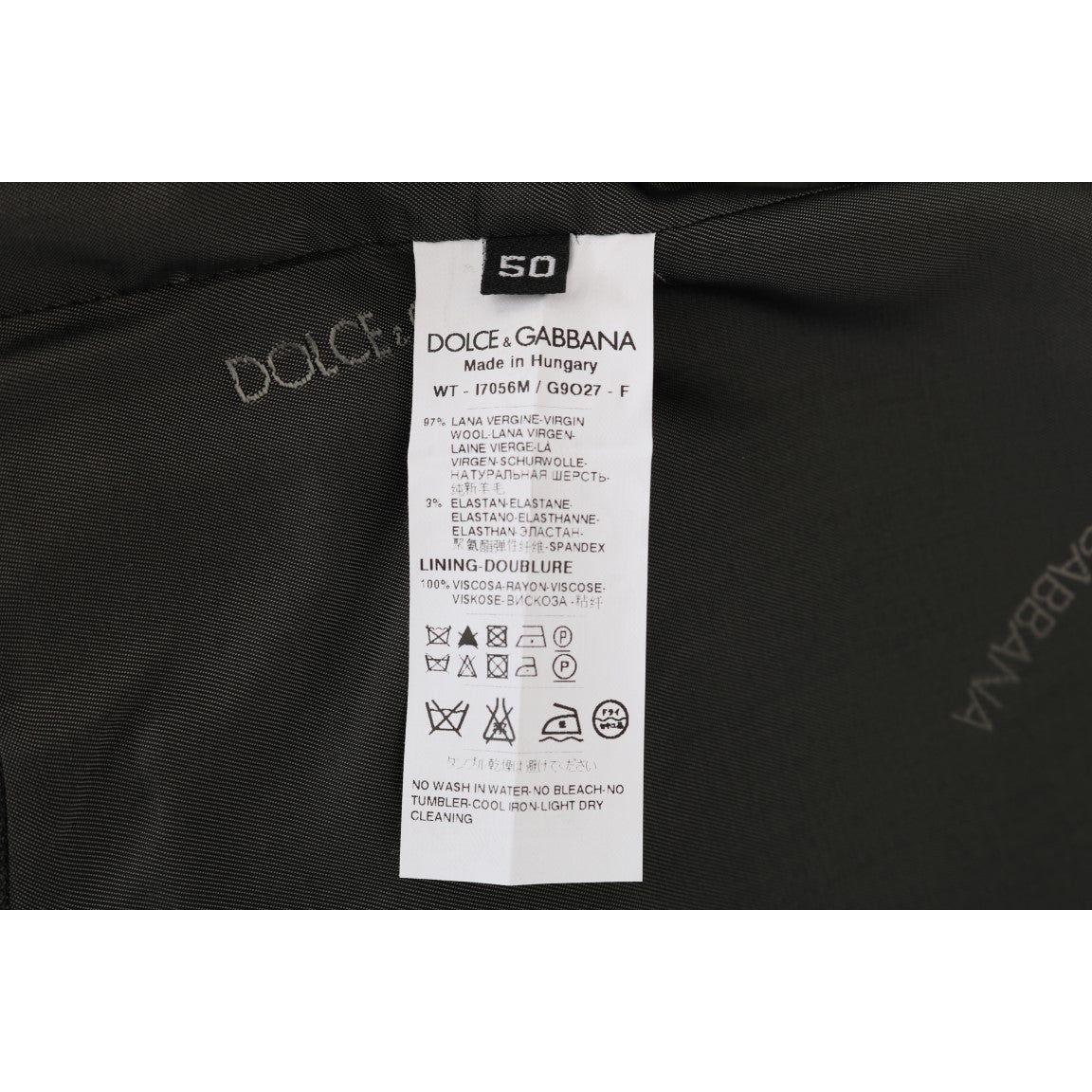 Dolce & Gabbana Gray STAFF Wool Stretch Vest