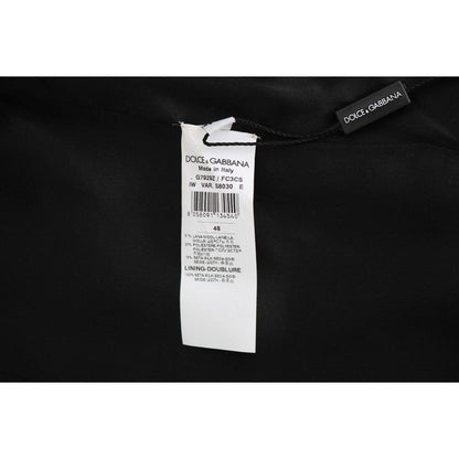 Dolce & Gabbana Gray Wool Patterned Slim Vest