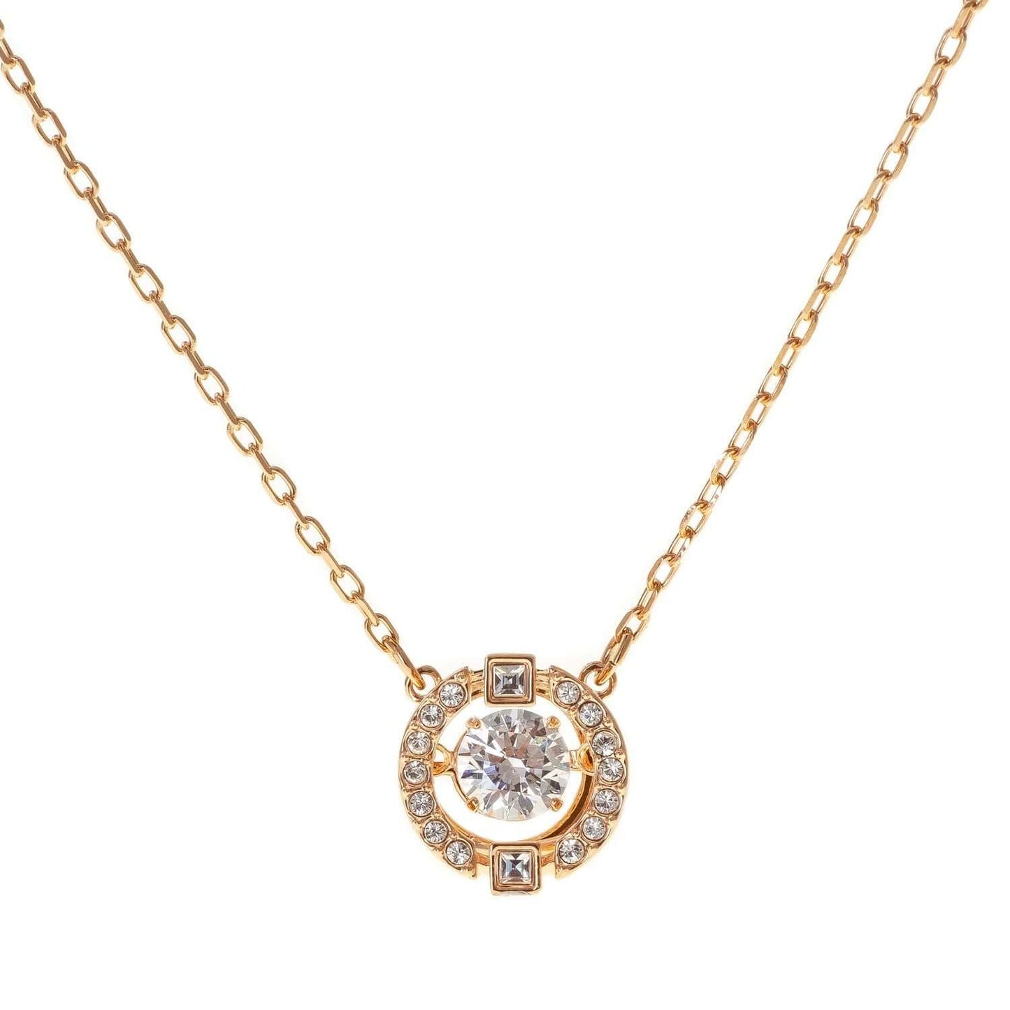 SWAROVSKI Mod. 5272364 ladies quartz analog necklace, silver 925°, 38mm, water-resistant 3 ATM, official box, elegant design