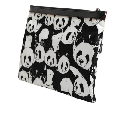 Dolce & Gabbana Black White Panda Pattern Clutch Pouch Bag