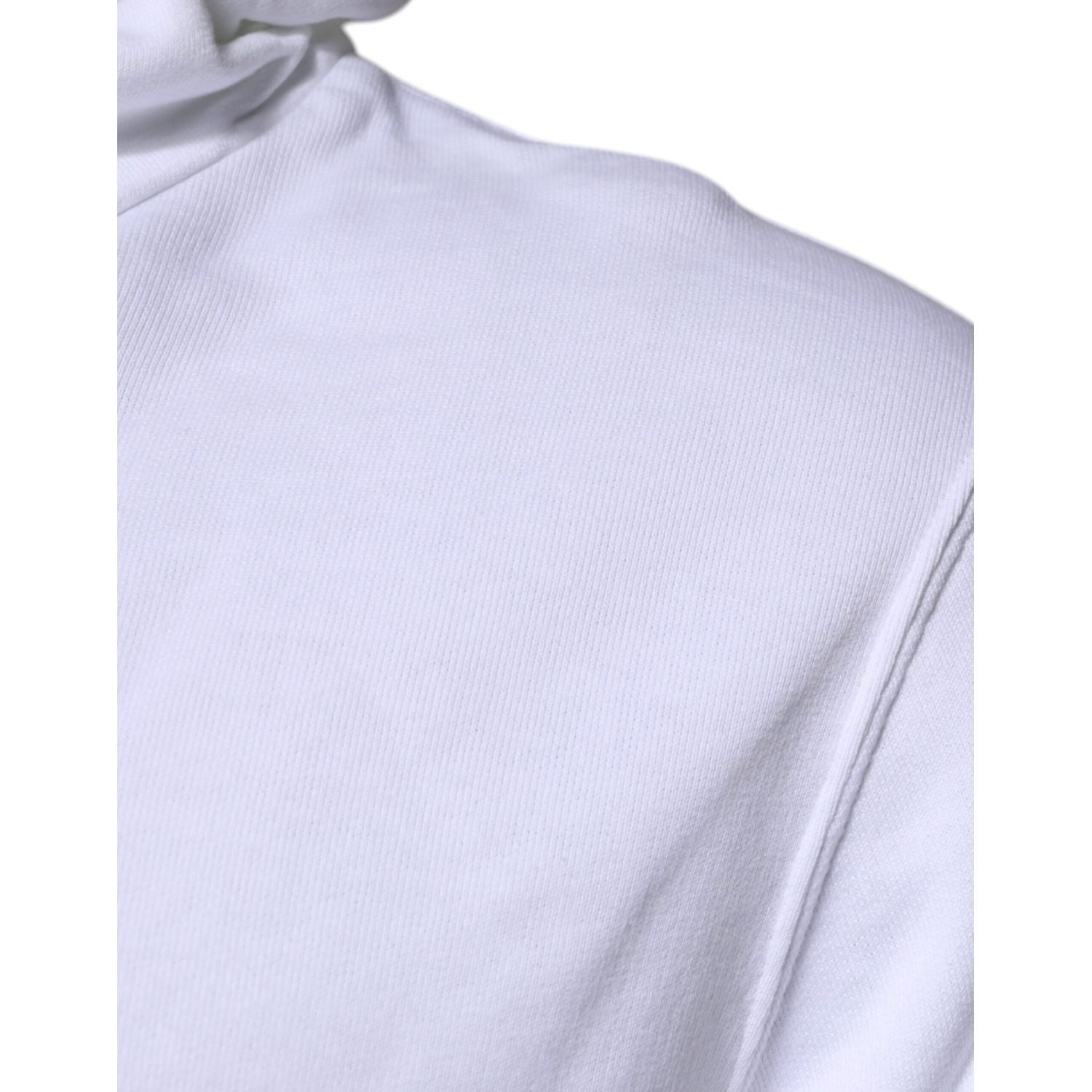 Dolce & Gabbana White Logo Hooded Pullover Sweatshirt Sweater