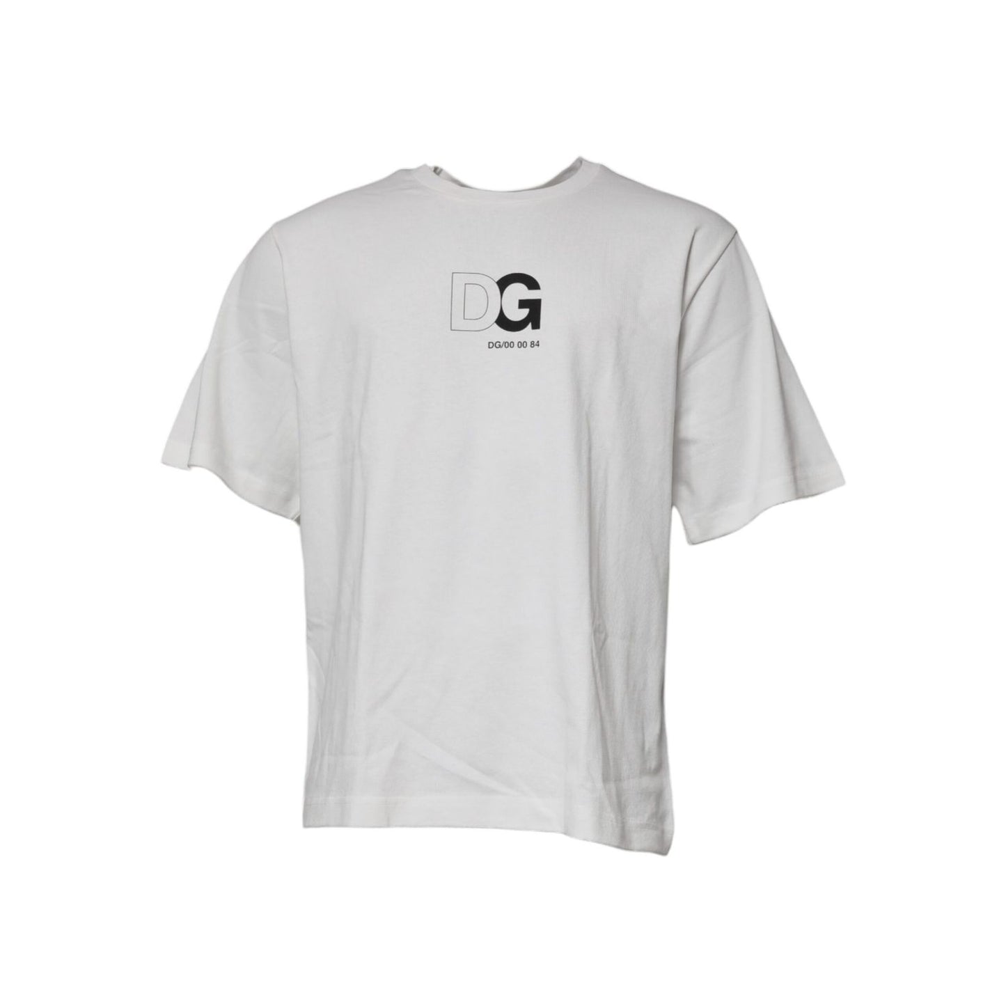 Dolce & Gabbana White DG Logo Crew Neck Short Sleeves T-shirt