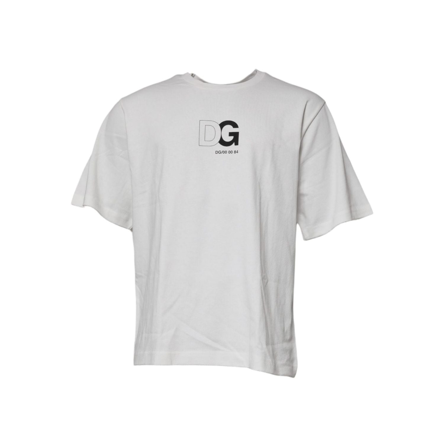 Dolce & Gabbana White DG Logo Crew Neck Short Sleeves T-shirt