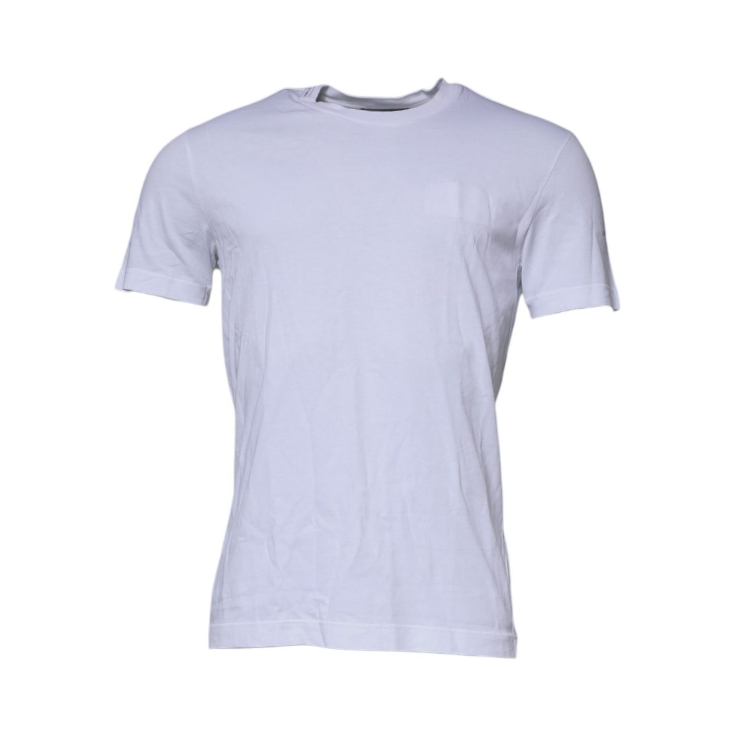 Dolce & Gabbana White DG Logo Cotton Crew Neck T-shirt