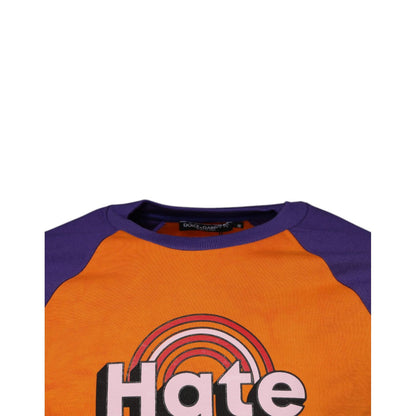 Dolce & Gabbana Orange Purple Graphic Print Short Sleeves T-shirt