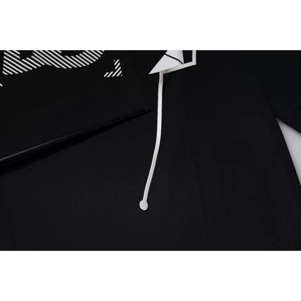 Dolce & Gabbana Black Graphic Print Nylon Crew Neck T-shirt