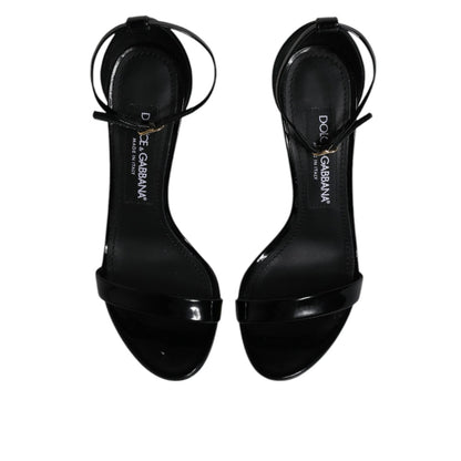 Dolce & Gabbana Black KEIRA Heels Ankle Strap Sandals Shoes