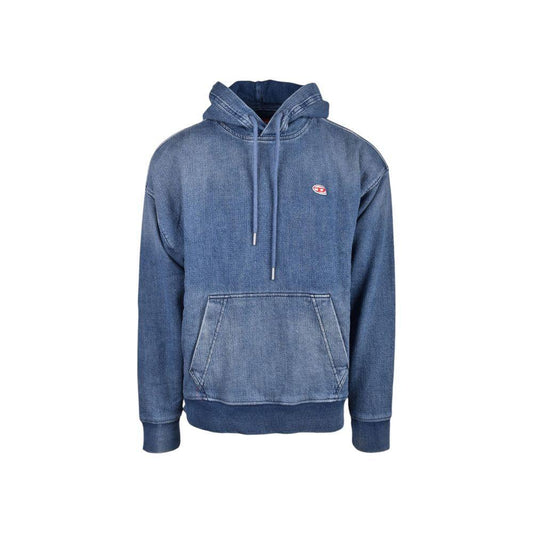Diesel Blue Cotton Hoody