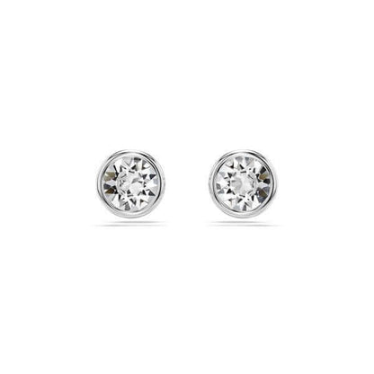 SWAROVSKI Mod. 5696073 earrings with 925 silver and quartz analog design. Elegant lady accessory with official packaging.