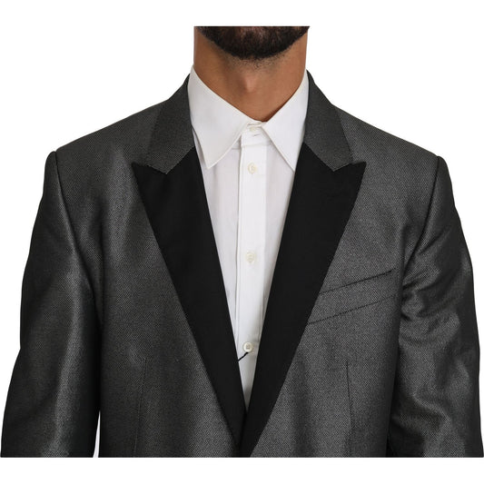 Dolce & Gabbana Gray Patterned MARTINI 2 Piece Suit