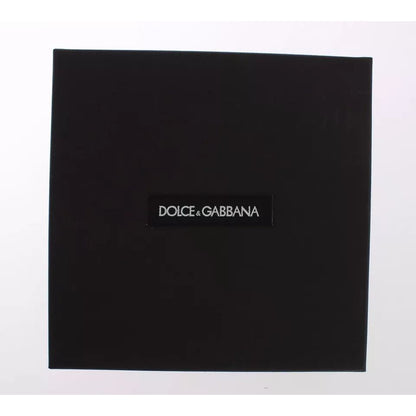 Dolce & Gabbana Red Yellow Raffia Leather Clasp Finder Keyring Keychain