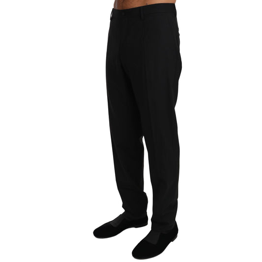 Dolce & Gabbana Black Wool Stretch Dress Trousers Pants Jeans & Pants