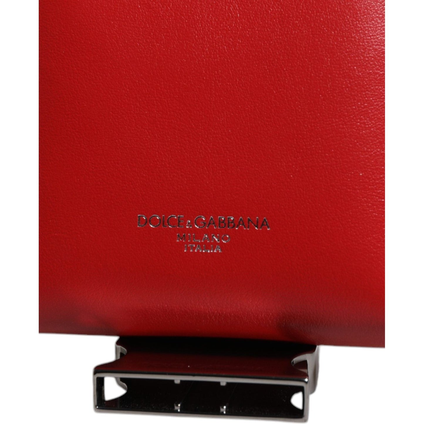 Dolce & Gabbana Red Leather Logo Zip Around Card Holder Wide Strap Wallet (Copy) BAG4739