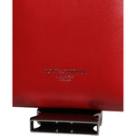 Dolce & Gabbana Red Leather Logo Zip Around Card Holder Wide Strap Wallet (Copy) BAG4739