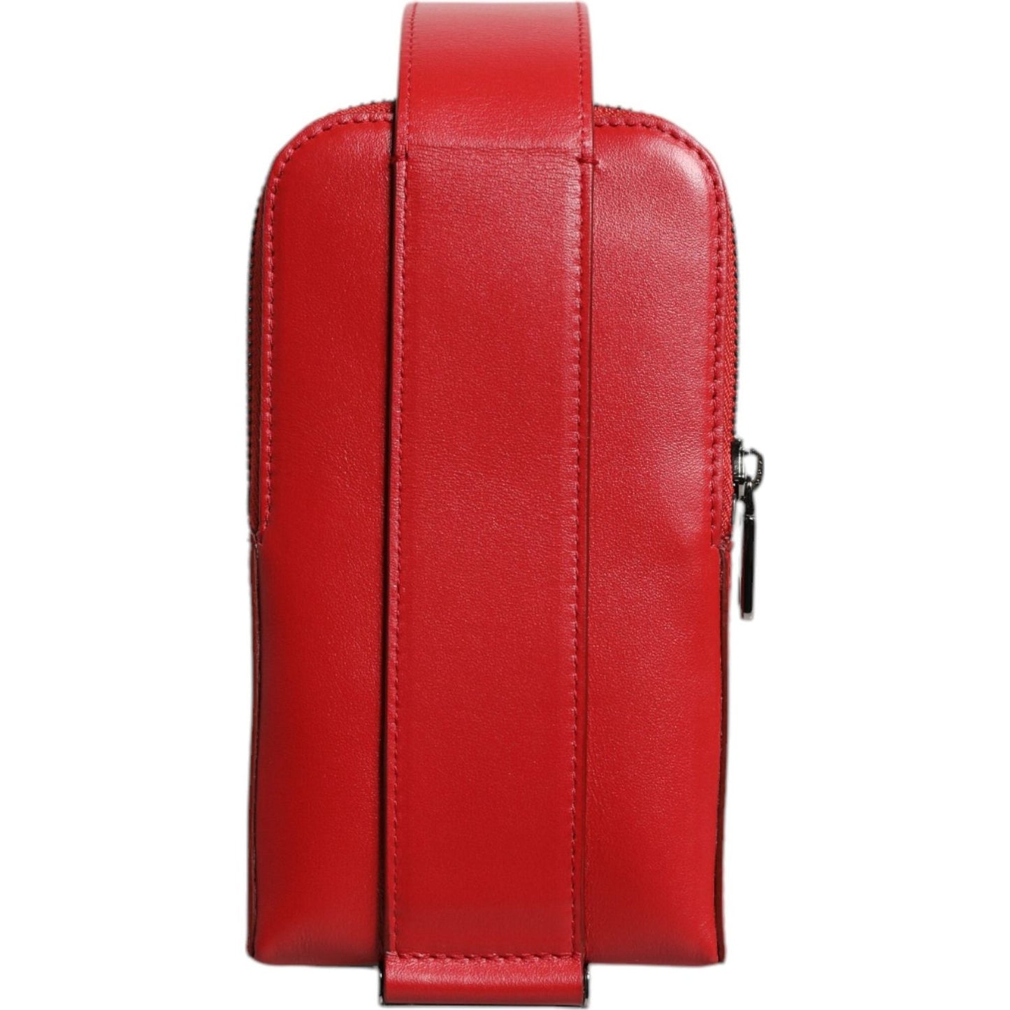 Dolce & Gabbana Red Leather Logo Zip Around Card Holder Wide Strap Wallet (Copy) BAG4739