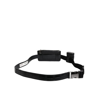 Dolce & Gabbana Black Alligator Leather Airpods Case Coin Purse Wallet