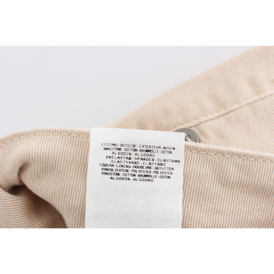 Cavalli Beige Wash Slim Fit Cotton Stretch Jeans SIG18148-2
