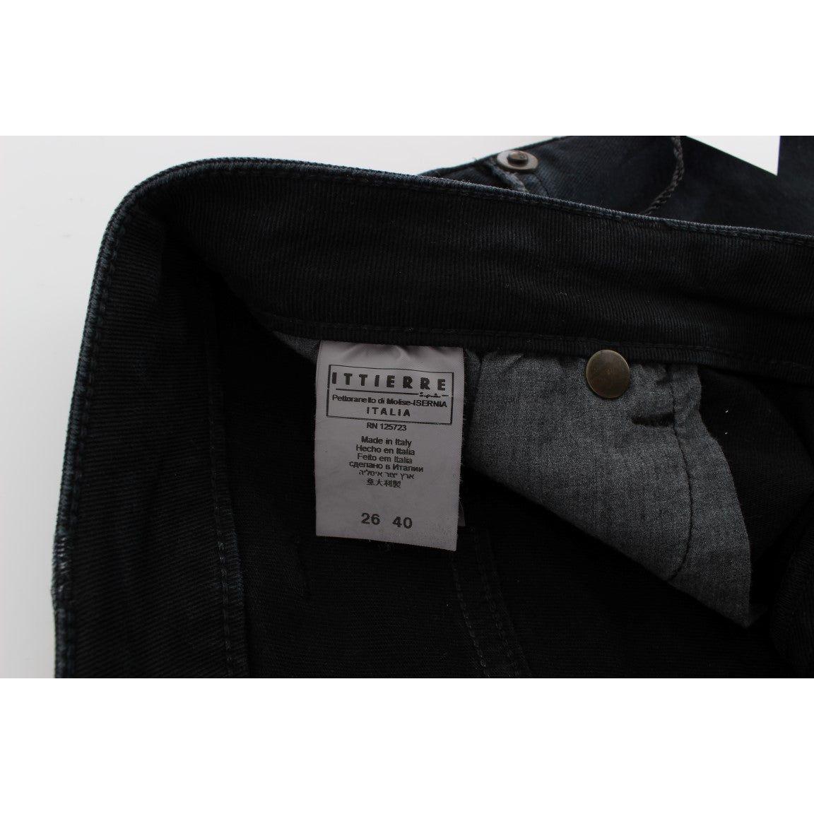 Cavalli Blue Cotton Stretch Baggy Relax Jeans SIG18157-1