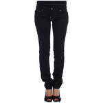 Cavalli Black Cotton Stretch Slim Skinny Fit Jeans Jeans & Pants