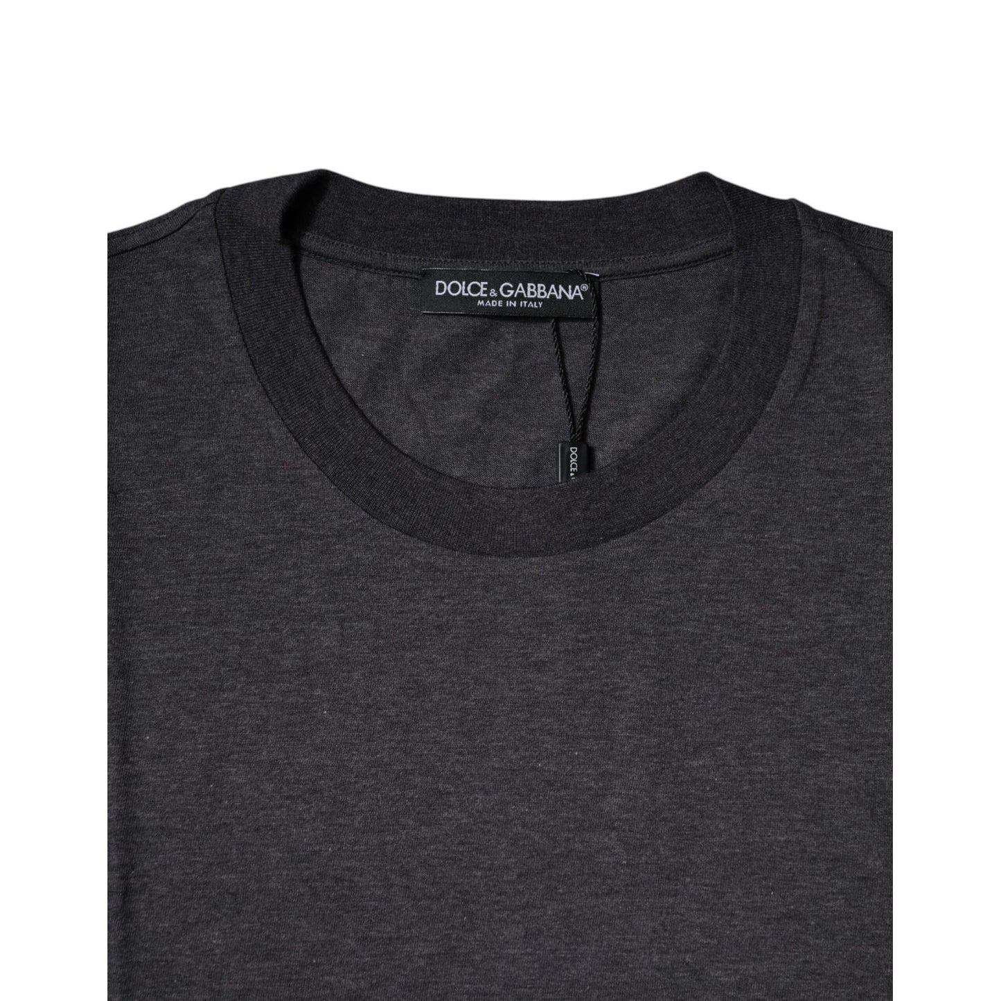 Dolce & Gabbana Dark Gray Crew Neck Short Sleeves T-shirt