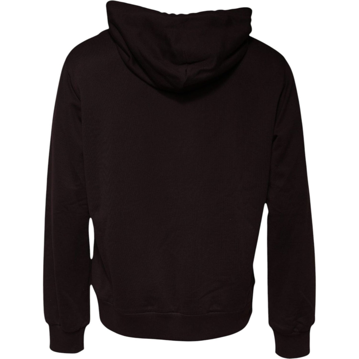 Dolce & Gabbana Brown Cotton Hooded Men Sweatshirt Sweater TSH87462-56