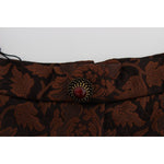 Dolce & Gabbana Brown Floral Brocade Mini Bubble Skirt SIG17466-1