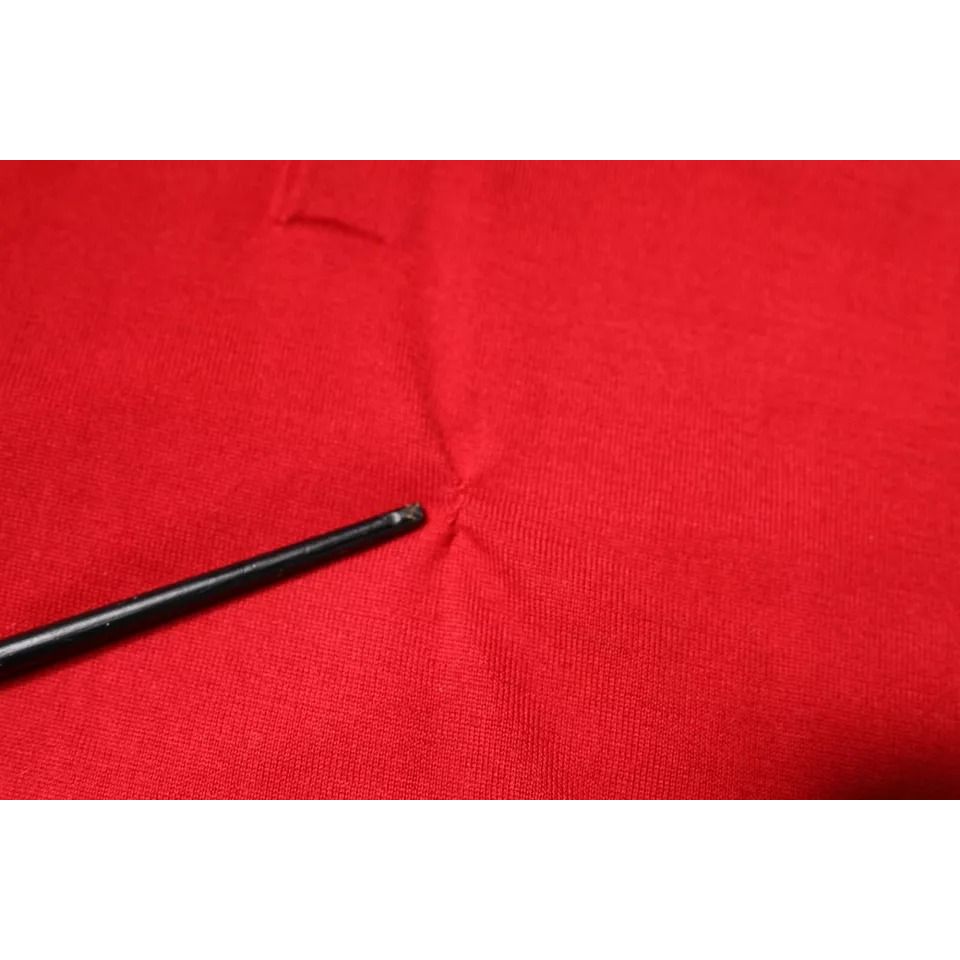 Dolce & Gabbana Red Cashmere Collared Pullover Sweater