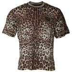 Dolce & Gabbana Brown Leopard Crew Neck Short Sleeve T-shirt TSH87718-50