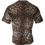 Dolce & Gabbana Brown Leopard Crew Neck Short Sleeve T-shirt TSH87718-50