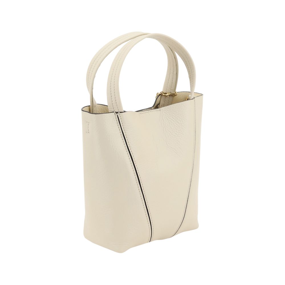 Front view with bag zipped and handles upright.