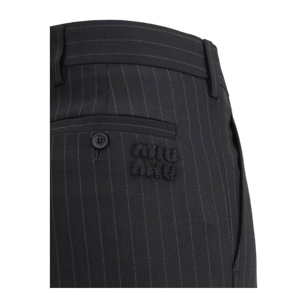 Miu Miu Striped Tailored Trousers MI-MP1831SOOO16FAF0002-IT40 | M