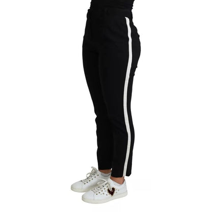 Dolce & Gabbana Black Virgin Wool Stretch Skinny Pants