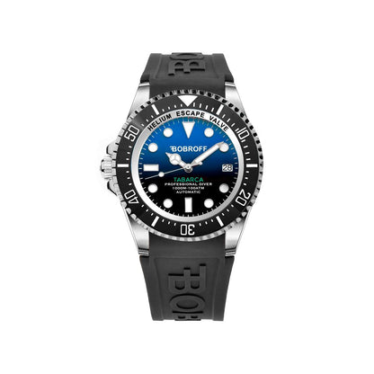 Bobroff Black Synthetic Sport Watch