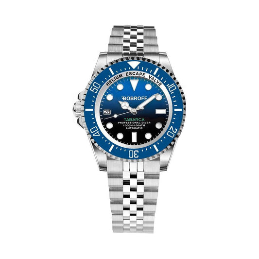 Bobroff Silver Stainless Steel Sport Watch